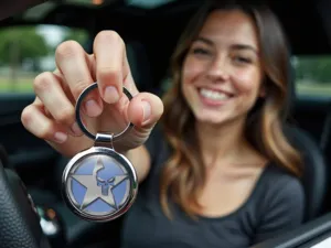 Keyring Car Personalised Steel Style